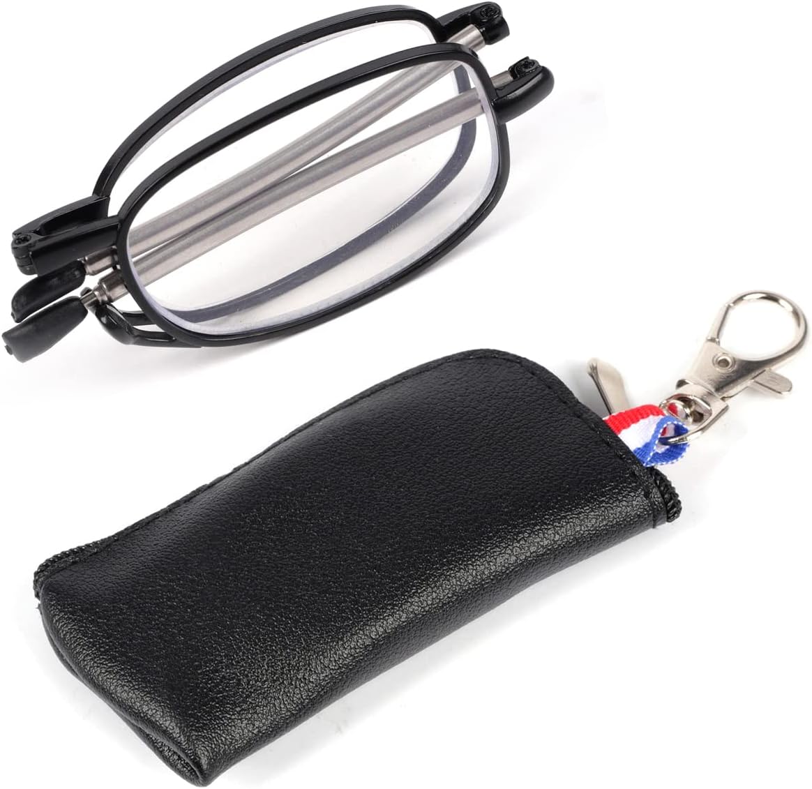 VANANA Unisex Foldable Blue Light Blocking Reading Glasses Black